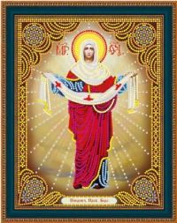 Алмазная мозаика иконы стразами 27х33 LP111 -  Икона Покров Пресвятой Богородицы