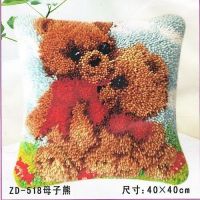 Наволочка на подушку в ковровой технике ZD-518 Два медвежонка