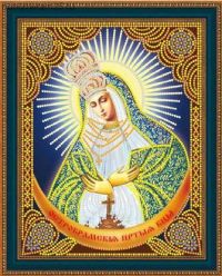 Алмазная мозаика иконы стразами 27х33 LP113 - Остробрамская икона Божией Матери