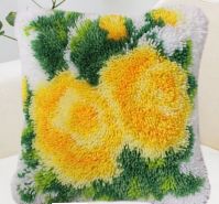 Наволочка на подушку в ковровой технике ZD-594 Желтые цветы